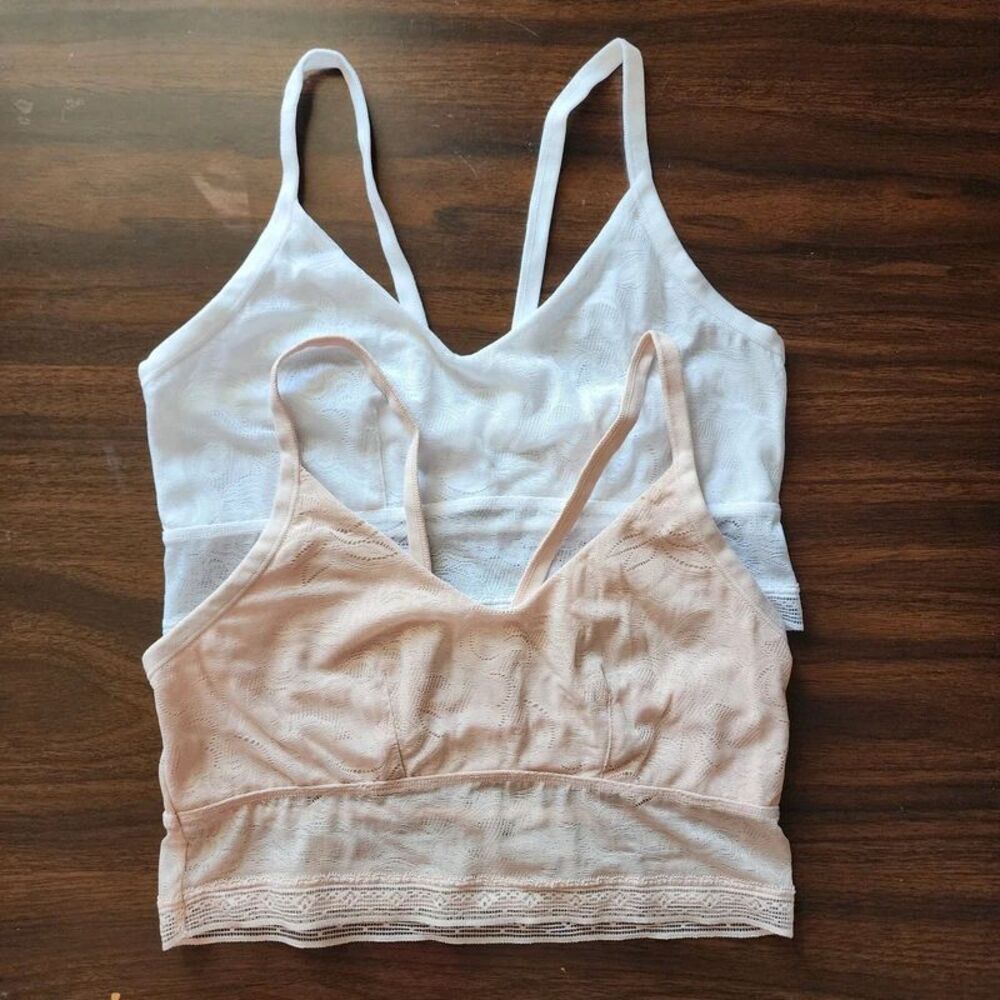 New Maidenform Pullover Stretch Lace 2 Pack Wirefree Bra DM4010 Size M